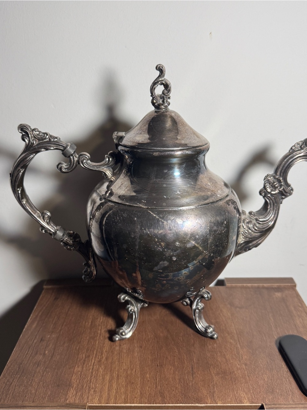 1960 FB Rogers Silverplate Hollowware Tea Pot 9-1/2”